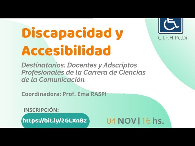 CONVERSATORIO: DISCAPACIDAD Y ACCESIBILIDAD EN LA COMUNICACIÓN