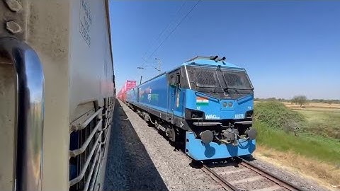 High Speed Double stack container Freight train WAG12B And WDG4G | INDIAN RAILWAYS.