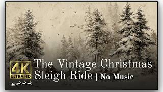 The Vintage Christmas Sleigh Ride | Christmas Oil Painting | 4K TV Art Screensaver | No Music