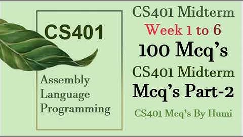 cs401 midterm Mcqs Part 2 |  cs401 midterm preparation | cs401 most repeated mcqs | By Humi