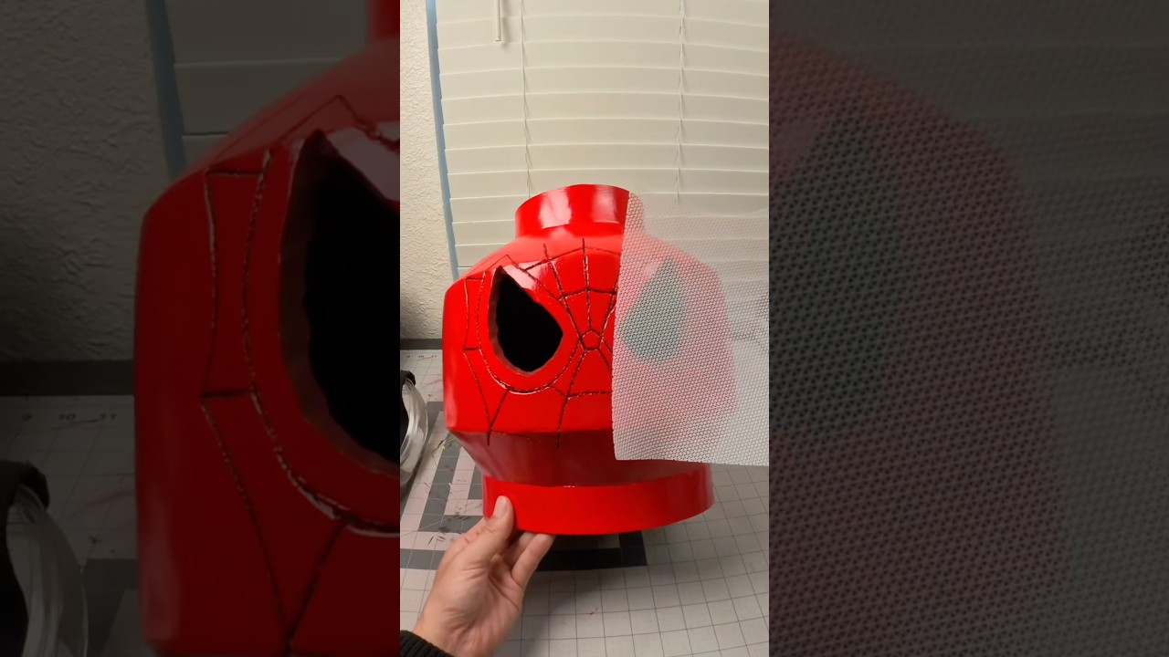 Eye Mesh for Lego Spidey Mask #cosplaydiy #3dprinting #legoman #spiderman #foamcraft #cosplay
