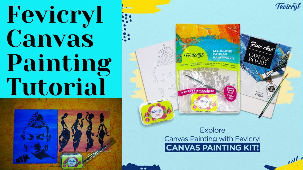 Fevicryl Canvas Painting Kit REVIEW & UNBOXING Fevicryl hobby ideas