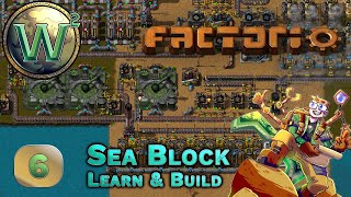 Factorio Sea Block Learn & Build - Improved Algae Processing - Let's Play - Episode 6