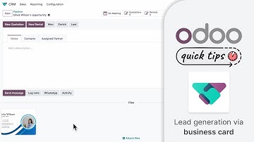 Odoo Quick Tips - Lead management via business card [CRM]