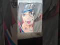water Vs marker in Itachi uchiha draw 🥀😊🥀#animedrawing#narutodrawings