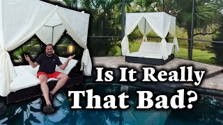 vidaXL Sun Lounger / Day Bed with Curtains Reviewed...Is it Junk?