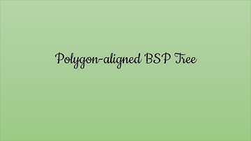 Polygon-aligned BSP Tree