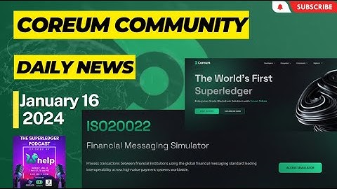Coreum Community Update - ISO20022 Simulator - Coreum Updates - WHELP DeFi
