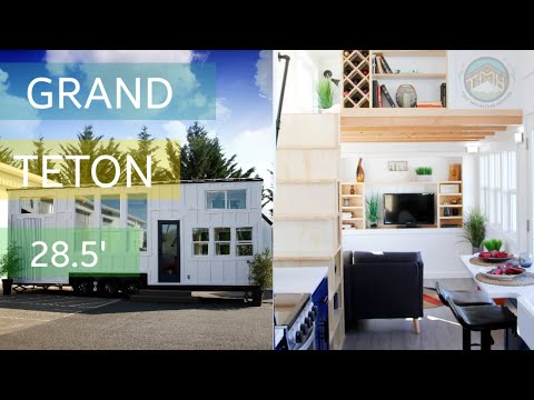 Custom Grand Teton for Hawaii w/ stairs & custom entertainment center! By Tiny Mountain Houses