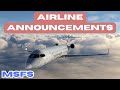Cabin Crew Announcements in MSFS? - Luke Airtool