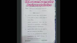 BBA 2nd semester business statistics question paper June 2025 Bilaspur University