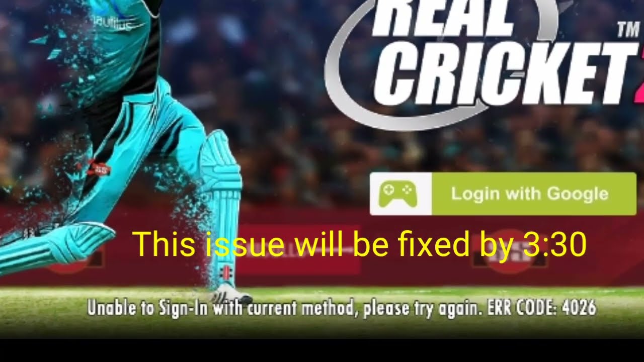 Real Cricket 22 sign up/Login issue fix