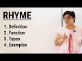 Rhymes  its types  notes english  hindi  perfect slantmasculine feminineinternalend rhymes