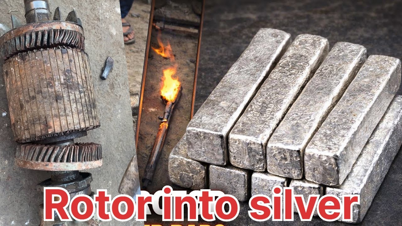 Pure Silver Extraction From Old Motor Rotor | Scrap to Precious Metal