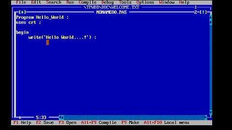 Program "Hello World" Pascal