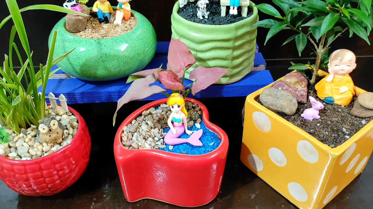 Easy | Cute Fairy Garden | Easy n Sweet Fairy Garden | How to make a Miniature Fairy Garden | DIY