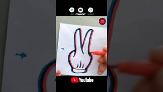 How to Draw Glitch Art Effect | Easy for Beginners | Tutorial | Monikart Corner #shorts