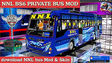 New NNL BS6 Bus Mod || NNL bus Mod   Livery for Bus Simulator Indonesia|New private Bus Mod #bussid