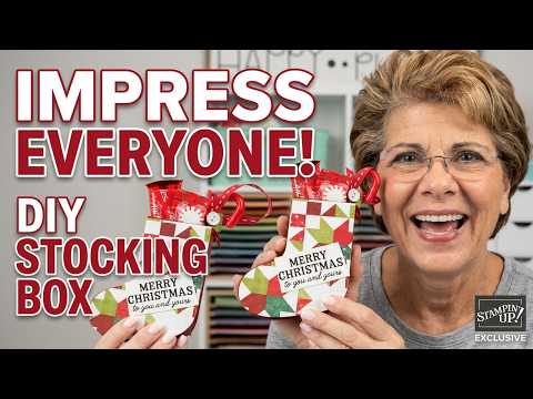 Stampin' Up! Stocking Treat Box | Impress Everyone with This Christmas In July DIY