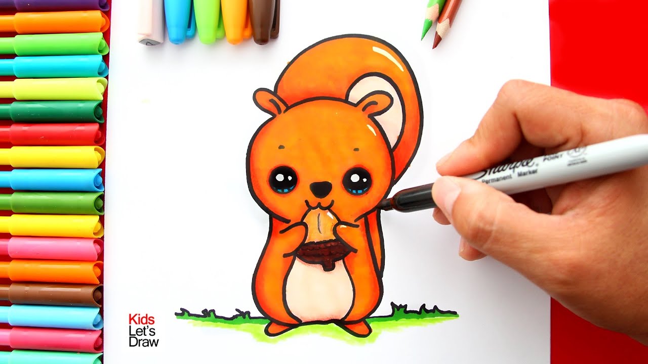 Aprende a dibujar una ARDILLA Kawaii | How to Draw a Cute Chipmunk - YouTube