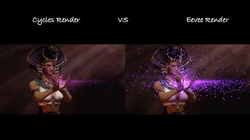 Cycles VS Eevee Particles Effects Render comparison | Kebechet Egyptian Goddess | Blender 3.4