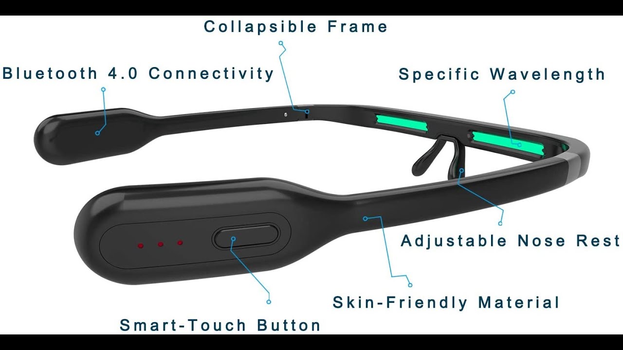 Nasa Certified BlueGreen Light Therapy Glasses SLEEPING THERAPY