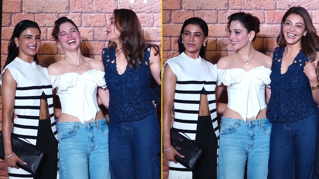 Samantha, Kajal & Tamannaah Fun Moments ❤️😍 | Tamannaah Fine Jewels Store Launch