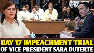 PART 2 DAY 17: IMPEACHMENT TRIAL OF VICE PRESIDENT SARA DUTERTE, LIGUTAN MAPAPAHIYA.