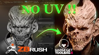 Render Your Character Without UV | Zbrush To MarmosetToolbag