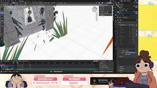 2D animation in Blender Grease Pencil / co-working stream! Come say hi :)