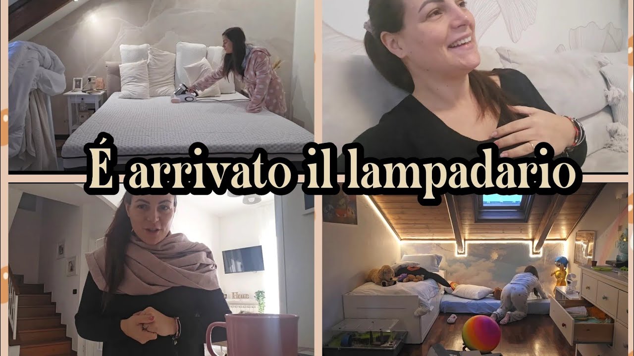 ANCHE IN SOGGIORNO È ARRIVATO IL NUOVO LAMPADARIO 😍PULIAMO INSIEME LE CAMERE DA LETTO