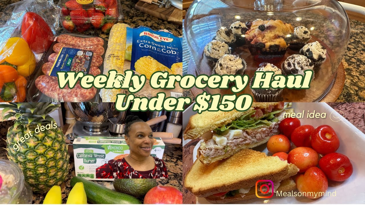 Weekly $150 Budget Grocery Haul | Weekly Meal plan | Groceries for Family of 4 | With Prices