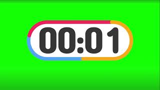 5 Second countdown timer with beep at every second 🔔|Greenscreen | copyright free