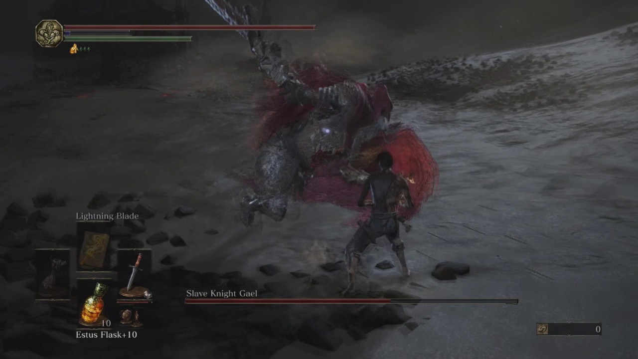 Dark Souls 3: Slave Knight Gael NG+3 dagger kill