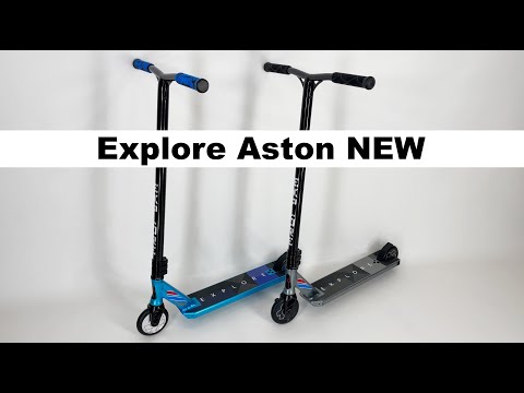 Трюковий самокат Explore Aston New HIC сірий + пеги, видео 1