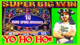 **SUPER BIG WIN!!!** YO HO HO! Pirate Ship *WMS* Slot Machine Bonus Wins!