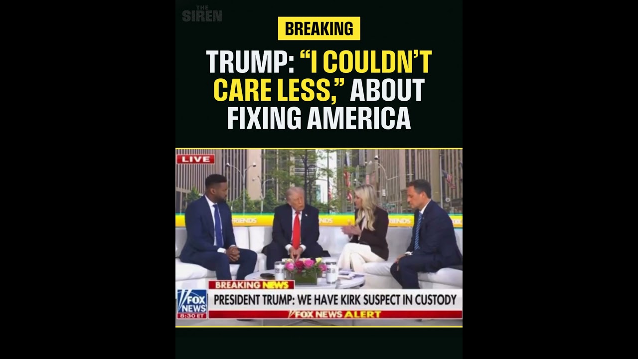 Trump says he "couldn't care less," about fixing America