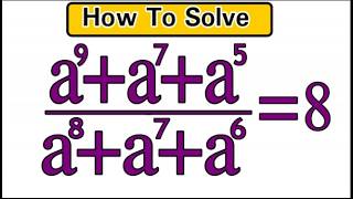 How to Solve Algebra Equations Fast | Exponential Equations | Maths Olympiad