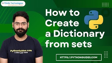 How to create a dictionary from sets in Python | Create a dictionary from sets