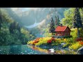봄 호숫가 오두막의 빗소리: | white noise | deep sleep | relaxation | Rain Sounds For Sleeping | ASMR |
