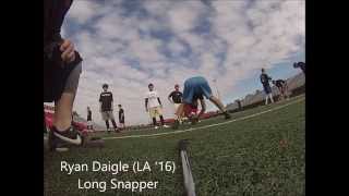 Ryan Daigle Co 2016 Long Snapper Louisiana Ssc 2014 Team Jackson Kicking