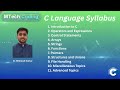 2. C Language Syllabus | Complete C Programming Roadmap | MTech Coding