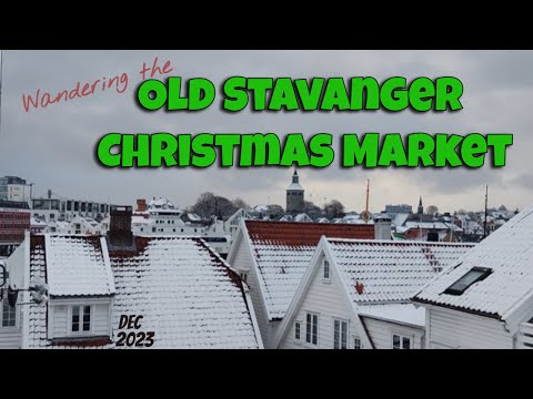 Old Stavanger (Gamle) Christmas Market (Julemarked) 4K #christmas #christmasmarkets #snow