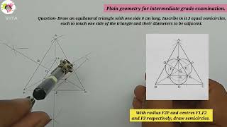 intermediate drawing grade examination  geometry , diagram number -17