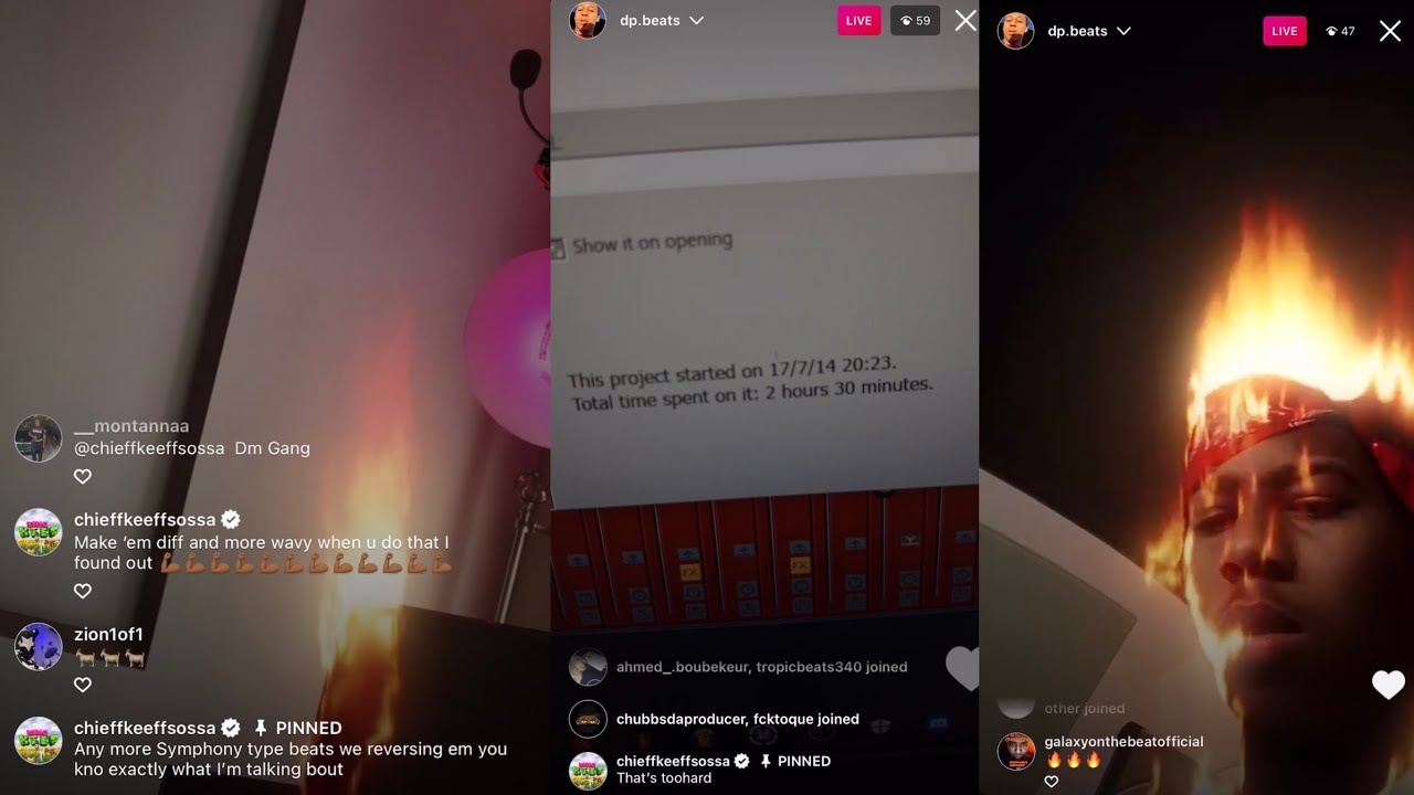 DP Beats Cooks Up, Plays Beats, Chief Keef Joins IG Live (May 15, 2022 ...