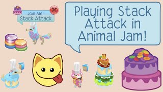 Playing Stack Attack In Animal Jam!