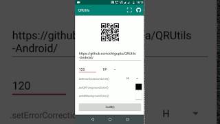 QRView demo - Creating a QR code in android with QRUtils