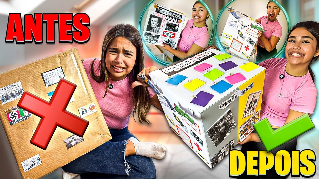 ME FERREI NO MEU 1º TRABALHO DO ENSINO MÉDIO 😭 tive que refazer TUDO sozinha!