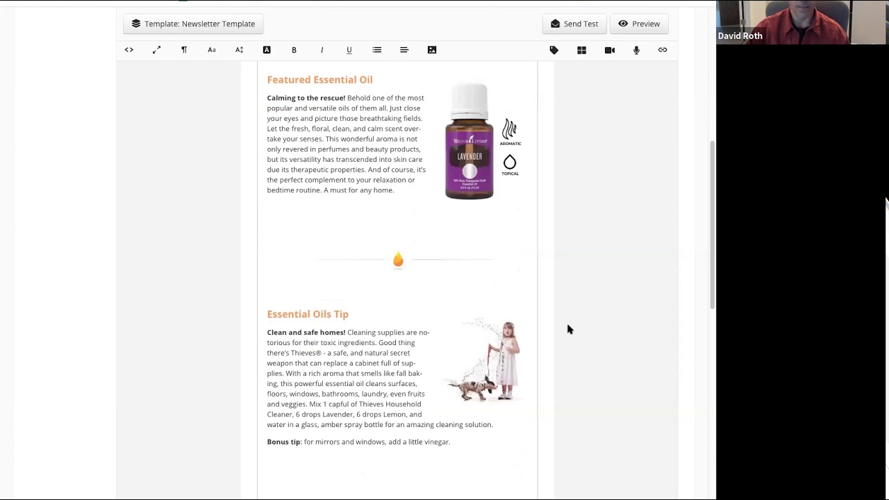 Sending our Young Living Newsletter to your Prospects | Marketing Scents