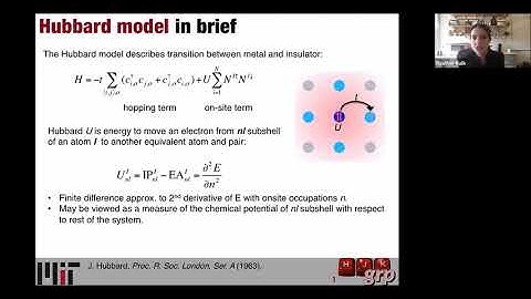 DFT+U and beyond, by Prof. H. J. Kulik (MIT)